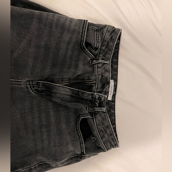 Pacsun size 26 straight fit light washed black ripped high wasted jeans - Picture 1 of 4